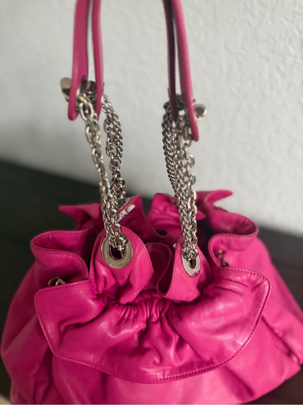 Dior “Le Trente” Pink Lambskin Leather Shoulder Bag Handbag & COA - Picture 10 of 16